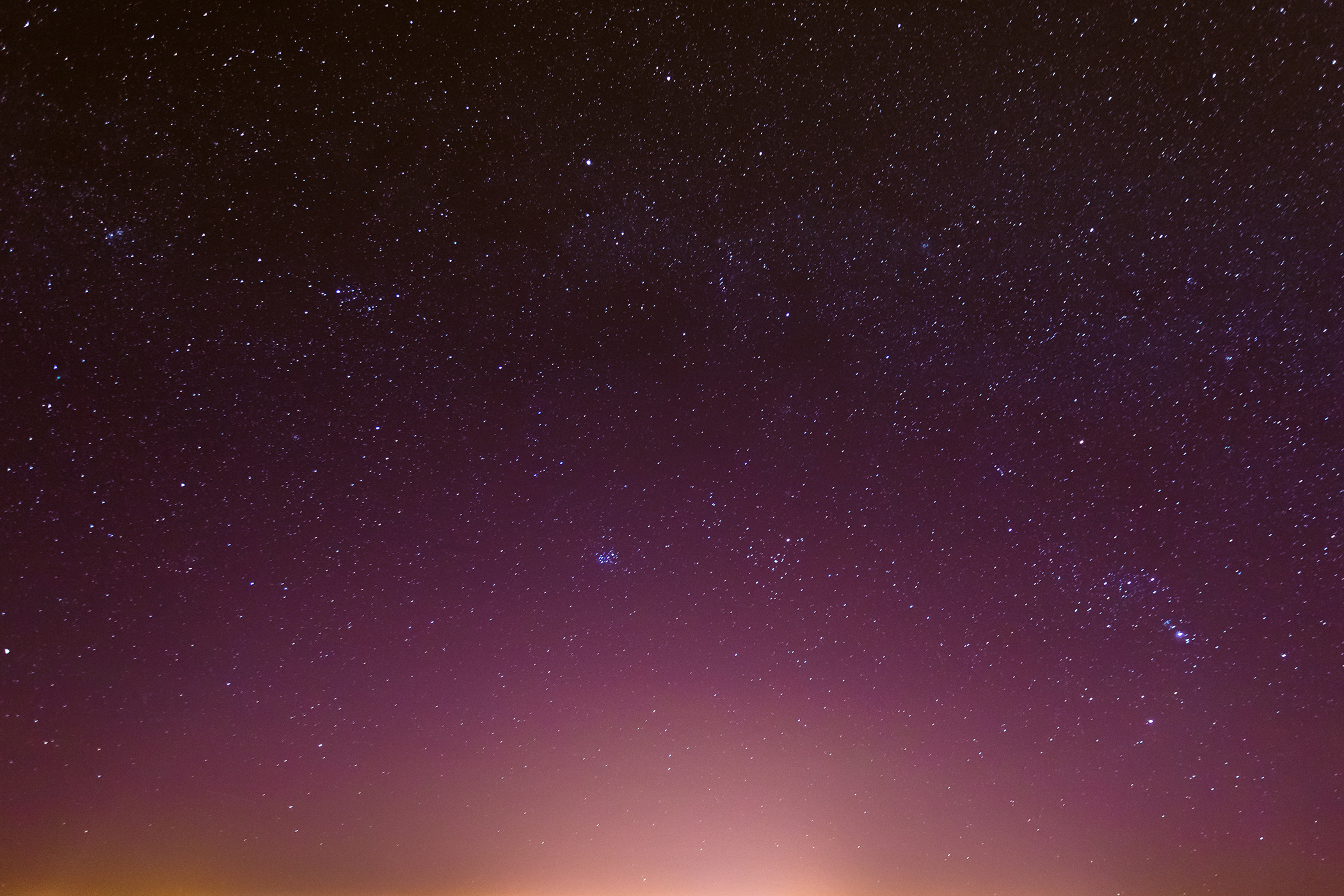 Colorful Night Starry Sky With Glowing Stars.